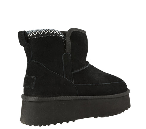 Ghete sport, dama, ANNA VIOTTI, D114-JRGB001, negru, piele intoarsa